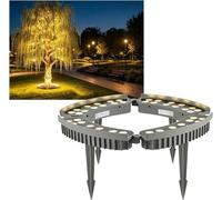 Solar Outdoor LED Tree Lights, Warm White Ring-Shaped Lights for Gardens, Yards, Paths, and Patios - 5M Length, Waterproof for Year-Round Use