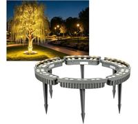 Solar Outdoor LED Tree Lights, Warm White Ring-Shaped Lights for Gardens, Yards, Paths, and Patios - 5M Length, Waterproof for Year-Round Use