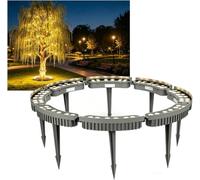 Solar Outdoor LED Tree Lights, Warm White Ring-Shaped Lights for Gardens, Yards, Paths, and Patios - 5M Length, Waterproof for Year-Round Use
