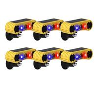 Solar Outdoor Motion Sensor Alarm, 2 * 130db Outdoor Motion Sensor Alarm with 4 Adjustable Modes and Red & Blue Strobe Light, Suitable for Orchards, Farms, 6 Pack