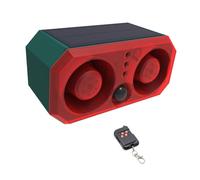 Solar Outdoor Motion Sensor Alarm Animal Repeller with Flashing Light 130db Loud Noise Maker for Home Farm