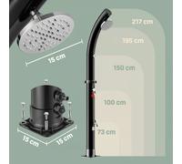Solar Outdoor Shower Bow Black 20L 71ft, Free Shipping, DXL