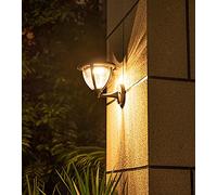 Solar Outdoor Wall Lamp, IP55 Light Control Three-tone Light Waterproof Wall Lamp, Energy-saving Remote Control LED Patch Courtyard Garden