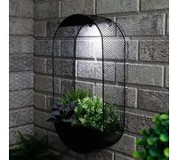 Streetwize Oval Solar Wall Planter One size Black