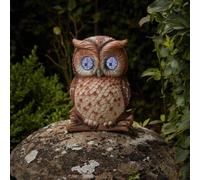 Solar Owl Garden Ornament Outdoor LED Light Path Lighting Fun Blinking Effect
