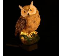 Solar Owl Halloween Owl Shape Landscape Lamp Garden Plug Lamp | ABS Decorative Accent Lighting, Automatic Night Lighting, for Front Yard Walkway and Ground Soil