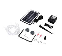 Solar Oxygen Pump with Air Bubble Stone, Low Pressure Aeration, 6V Solar Panel for Fish Tanks and Ponds - Quiet Operation, Dual Mode Oxygen Supply, Portable Outdoor Use