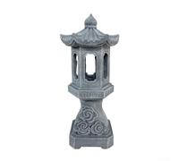Solar Pagoda Lantern Grey Resin Garden Light Solar Pagoda Lantern(City lights)