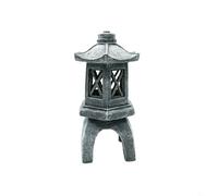 Solar Pagoda Lantern Zen Garden Statue Resin Outdoor Light For Tranquil Garden Decor Outdoor Polyresin Sculpture With Solar Powered LED For Lighting Weather Resistant(C)