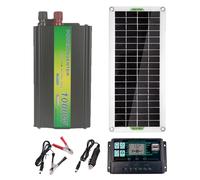 Solar Panel - 1000W Solar Panel Plus Inverter Set | Monocrystalline Photovoltaic Solar Module with Inverter | Auto Vehicle Complete Solar Kit with Battery Clip & Led Display for Home