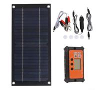Solar Panel 10W 60W 600W 12V Monocrystalline Silicon Car Battery Charger Kit Efficient Portable Weather-Resistant USB DC5521 Output Easy Mount Off-Grid Vehicle Maintenance