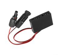 Solar Panel Adapter with USB C and DC Ports, 10AWG Copper Wire Voltage for Stabilizer for Portable Power Station Generator, 50cm Charging Cable for Outdoor Camping RV Boat Black