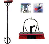 Solar Panel and Window Cleaning Kit, 35cm Extendable Brush with 10m Water Supply Pole, Ideal for Greenhouse Roof Cleaning, Efficient Outdoor Cleaning Tool