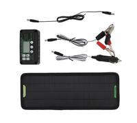 Solar Panel Battery Kit - 12 V Waterproof Charger, Plug Play Solar Maintainer for Car, Boat, Truck, Motorcycle, Tractor, Caravan, Portable Panel Kit