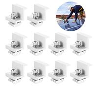 Solar Panel Bracket, 10 Pcs Solar End Clamp, Aluminum Solar End Clamp PV Mounting Brackets, Solar Panel Z Clips for Mounting Solar Panels, 30 mm / 1.18 in, for 50 W to 150 W Panels