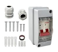 Solar Panel Breaker Switch, 63A 1000V DC Miniature Circuit Breaker, Solar PV Disconnect Switch, IP65 Waterproof Solar Isolator Switch for Solar Panel PV System Plug and Play