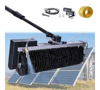Solar Panel Brush with Water, Solar Solar Panel Cleaning on Roof, Water Powered Pole Cleaning Kit Rotating Cleaning Brush, for Cleaning Roofs and RVs.(3.5m)
