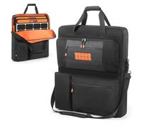 Solar Panel Carrying Case Compatible with Jackery SolarSaga 100W 200W / Anker 100W 200W / Ecoflow 110W 160W 220W / Renogy 100W 200W, Storage Bag Suitable for Travel and Home Storage (Black+Orange)