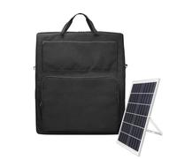 Solar Panel Carrying Case, Double-Layer Solar Storage Bag, Portable Waterproof Padded Organizer with Multi Pockets & Shoulder Strap for Home, Outdoor
