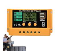 Solar Panel Charge Controller, Solar Powered Controller - 30A PWM Solar Charge Controller,Multi-purpose Automatic Adjustable Parameter for Outdoor, Factory