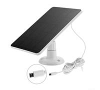 Solar Panel Charger 4W with 9 84ft Cable for Blink Camera Outdoor Use Steady Power for Blink Security Devices (B White)