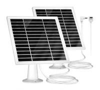 Solar Panel Charger Compatible with Arlo Essential Battery Camera Wireless Outdoor 2K (3rd Gen), IP65 Waterproof, 10ft Cable & Secure Wall Mount, 2 Pack