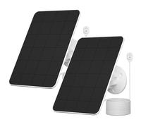 Solar Panel Charger Compatible with Arlo Pro 3/4/5S/3 Floodlight/Ultra/Ultra2 Camera, 5V 4W Solar Panels Charging, IP66 Weatherproof, w/9.8ft Charging Cable, Adjustable Wall Mount (2 Pack)
