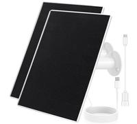 Solar Panel Charger for Eufy Outdoor Camera, Compatible with Eufycam Eufycam 3/3C/2C/2C Pro/E40/E20/2/2 Pro/E/L20/L40/Solo/SoloCam Spotlight, 5V6W Fast Charging (2Pack)