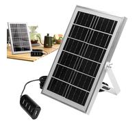 Solar Panel Charger, USB Outlet, 6.69x9.84in Flexible Charging Mat, High-Efficiency Design, Four Port Output System for Camping, Security Cameras, Fans, Monitors, Outdoor
