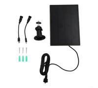 Solar Panel Charger With 6000MAh Battery Pack, For Trail Game Cameras IP66 Waterproof Monocrystalline Silicon 3W 5V Type-C Input Black