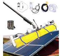 Solar Panel Cleaner, Electric Photovoltaic Cleaning Machine, 100cm Roller Brush, Adjustable Telescopic Water Fed Pole, Dry & Wet Use, Window Washing Equipment, Wired 7m/30ft