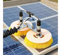 Solar Panel Cleaning Brush Electric Rotating Scrubber with Extendable Pole for Window Glass and Photovoltaic Maintenance