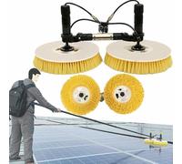 Solar Panel Cleaning Brush Kit - Rotating Water Fed Pole Tool for Photovoltaic Panels Electric Spin Scrubber for Efficient Solar Panel Washing