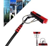 Solar Panel Cleaning Brush Kit with Telescopic Pole, 20FT Extension Tool for Photovoltaic and Window Cleaning, Includes 30cm Brush Head