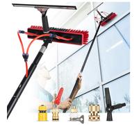 Solar Panel Cleaning Brush Kit3 to 12m Reach 35/55cm Brush Head Catible with Water Hose for Efficient Cleaning of Solar Panelsand Roofs