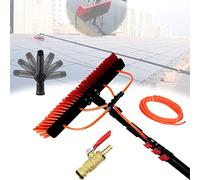 Solar Panel Cleaning Brush & Pole Water Fed Pole Kit, 12-36ft Outdoor Window Cleaner Window Glass Conservatory Roof Washing Equipment Tool,6m/20ft