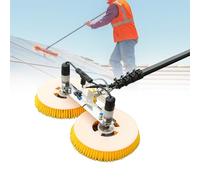 Solar Panel Cleaning Brush Rotating, for Photovoltaic & Solar Panels, 6m Length with 100cm Cable/Hose
