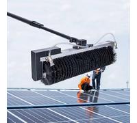Solar Panel Cleaning Brush, Water-Fed Telescopic Pole with 60cm Brush Head, 7.5m Extendable Cleaning Device for Conservatory Roof, PV System