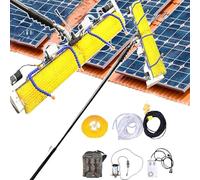 Solar Panel Cleaning Brush with Adjustable Pole and Automatic Operation