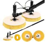 Solar Panel Cleaning Brush with Electric Rotation and Water Fed System for Efficient Photovoltaic Maintenance