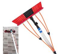 Solar Panel Cleaning Brush with Extension Pole Indoor/Outdoor High Window Cleaner Tool for Roofs Glass House Siding Conservatories Efficient Home Maintenance