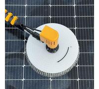 Solar Panel Cleaning Brush with Telescopic Pole - High Efficiency Electric Scrubber for Effective Dust and Dirt Removal, Ideal for Home and Commercial Maintenance