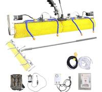 Solar Panel Cleaning Brush with Telescopic Pole, High Efficiency Roller for Outdoor Photovoltaic Maintenance
