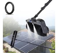 Solar Panel Cleaning Brush with Telescopic Pole, Multi-functional Tool for Efficient Photovoltaic Maintenance