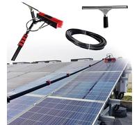 Solar Panel Cleaning Brushes, 3.6-10.8M Photovoltaic Panel Cleaning Equipment with Squeegee, Cleaning Brush Water Fed Pole Kit, High Window Glass Cleaning Rods 55CM,10.8M