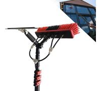 Solar Panel Cleaning Equipment, Water Fed Pole Kit, 12-39 Feet Water Fed Cleaning Brush with Squeegee & Telescopic Brush, Window Cleaner & Solar Panel Cleaning System Washing Kit(36FT/10.8M)