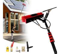 Solar Panel Cleaning Equipment, Water Fed Pole Kit, 12-39 Feet Water Fed Cleaning Brush with Squeegee & Telescopic Brush, Window Cleaner & Solar Panel Cleaning System Washing Kit(12FT/3.6M)