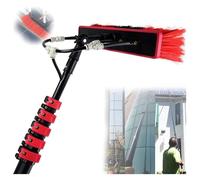Solar Panel Cleaning Extendable Water Fed Pole Kit, 30FT Telescopic Hose with 55cm Brush Head, Ideal for Conservatory Roofs PV System Maintenance