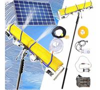 Solar Panel Cleaning Kit,100cm Roller Brush Head,2-8m Telescopic Water Fed Pole,Controllable Angle,Wet&Dry,Wired 7m/30ft for Solar Photovoltaic Panels