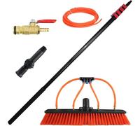Solar Panel Cleaning Kit: 20FT Telescopic Water-Fed Pole with Rotating Brush for Photovoltaic & Window Glass, Extendable Home Use
